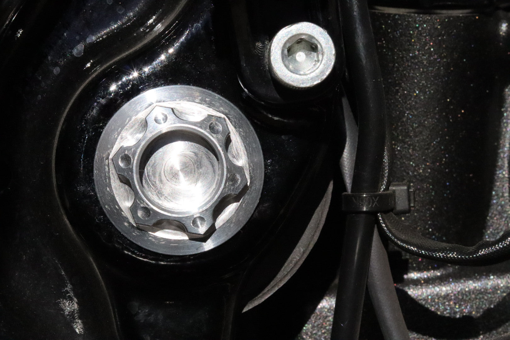 Swingarm pivot shaft cover
