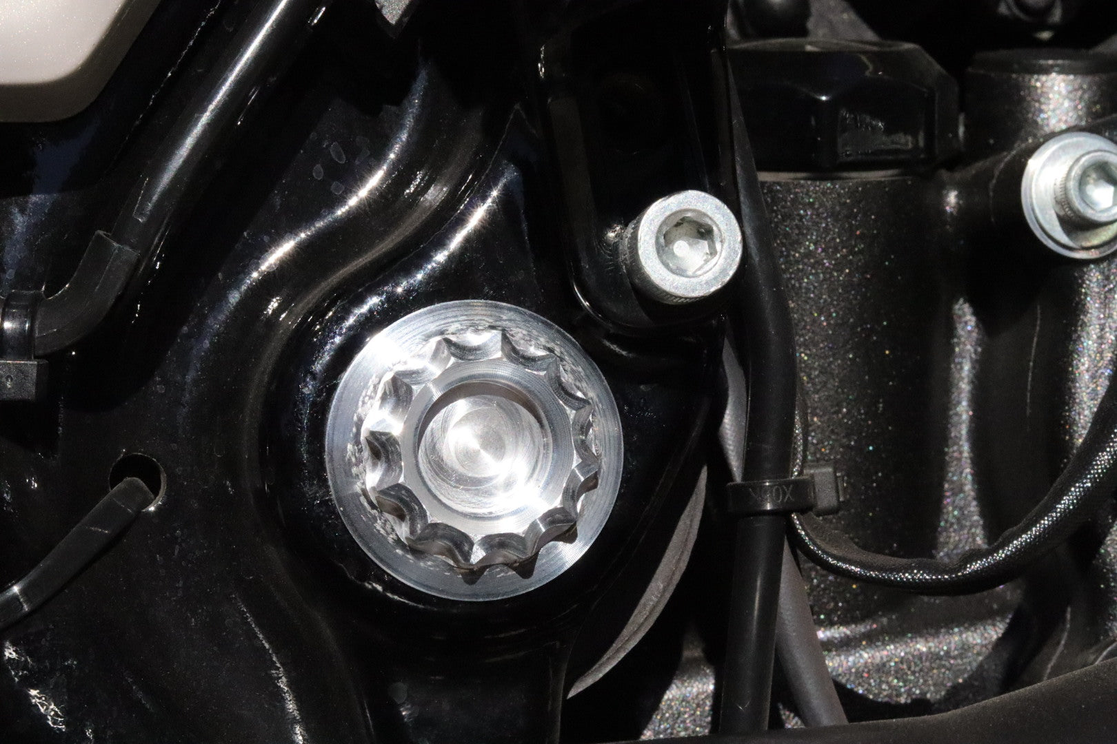 Swingarm pivot shaft cover